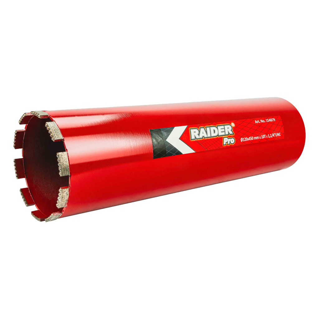 Диамантена боркорона за бетон 120x450х10Tх1.1/4UNC RDP – Raider Pro – снимка 1