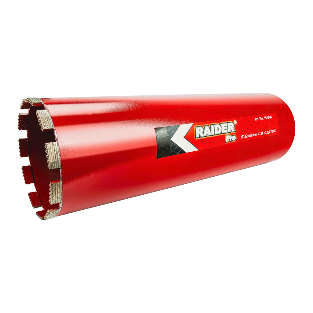 Диамантена боркорона за бетон 132x450х11Tx1.1/4UNC RDP – Raider Pro – снимка 1