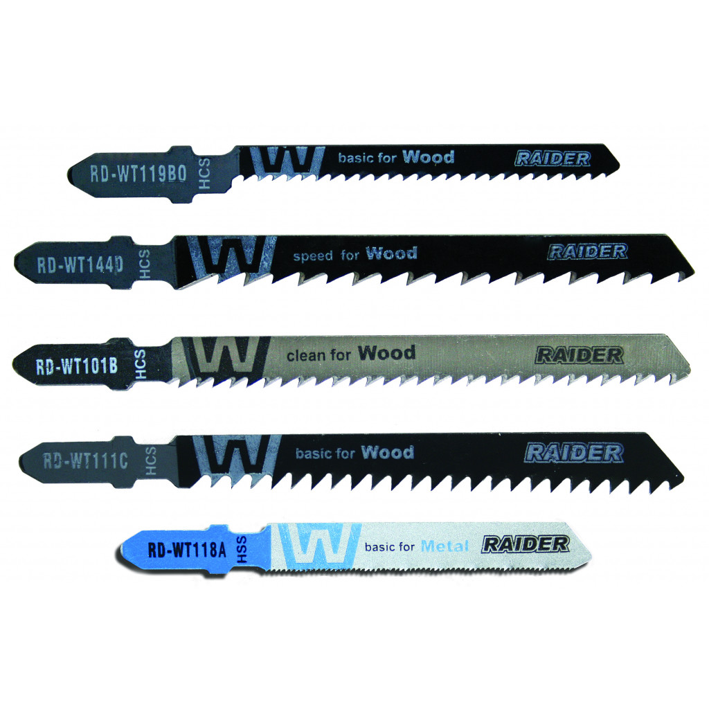 Нож за зеге за дърво&метал "T" 5бр. к-т – Raider Power Tools – снимка 1