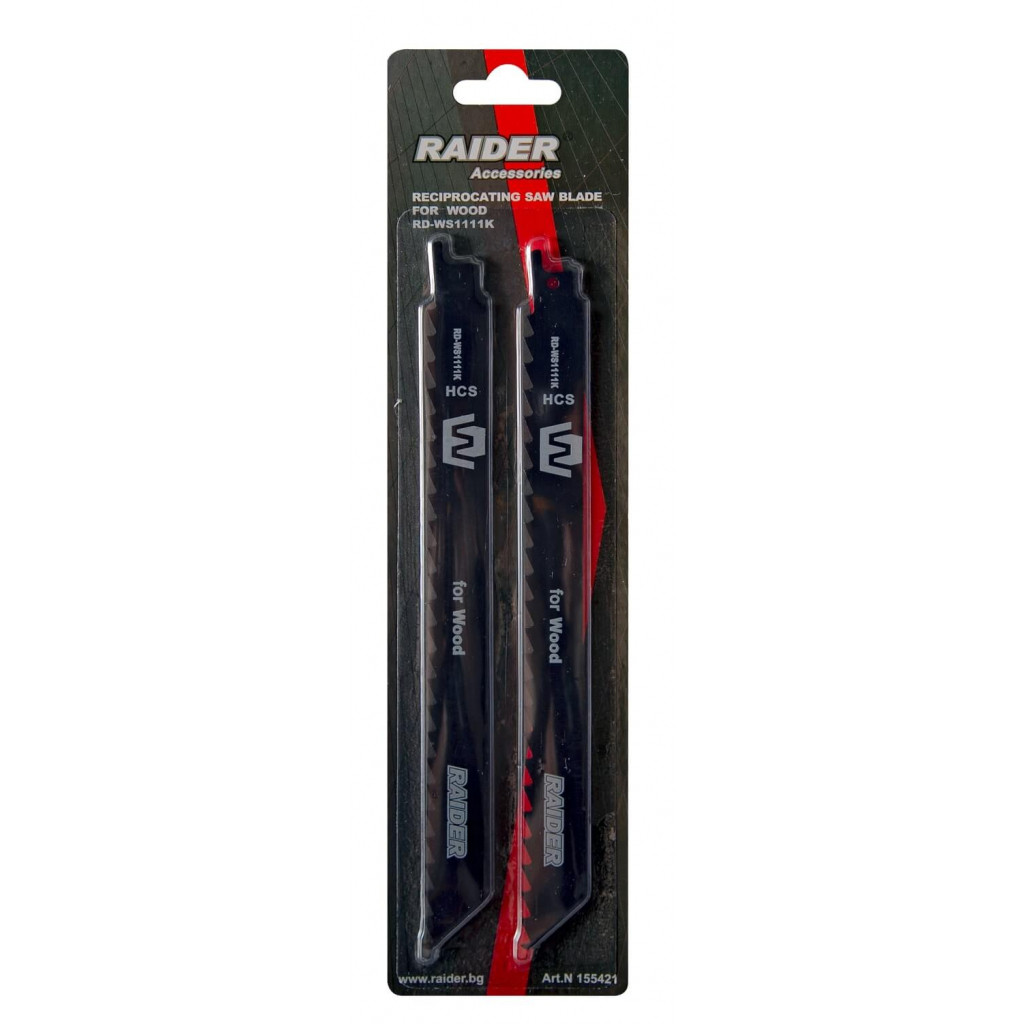 Нож за саблев. трион за дърво 225x1.25mm 2бр. RAIDER RD-WS1111K – Raider Power Tools – снимка 1