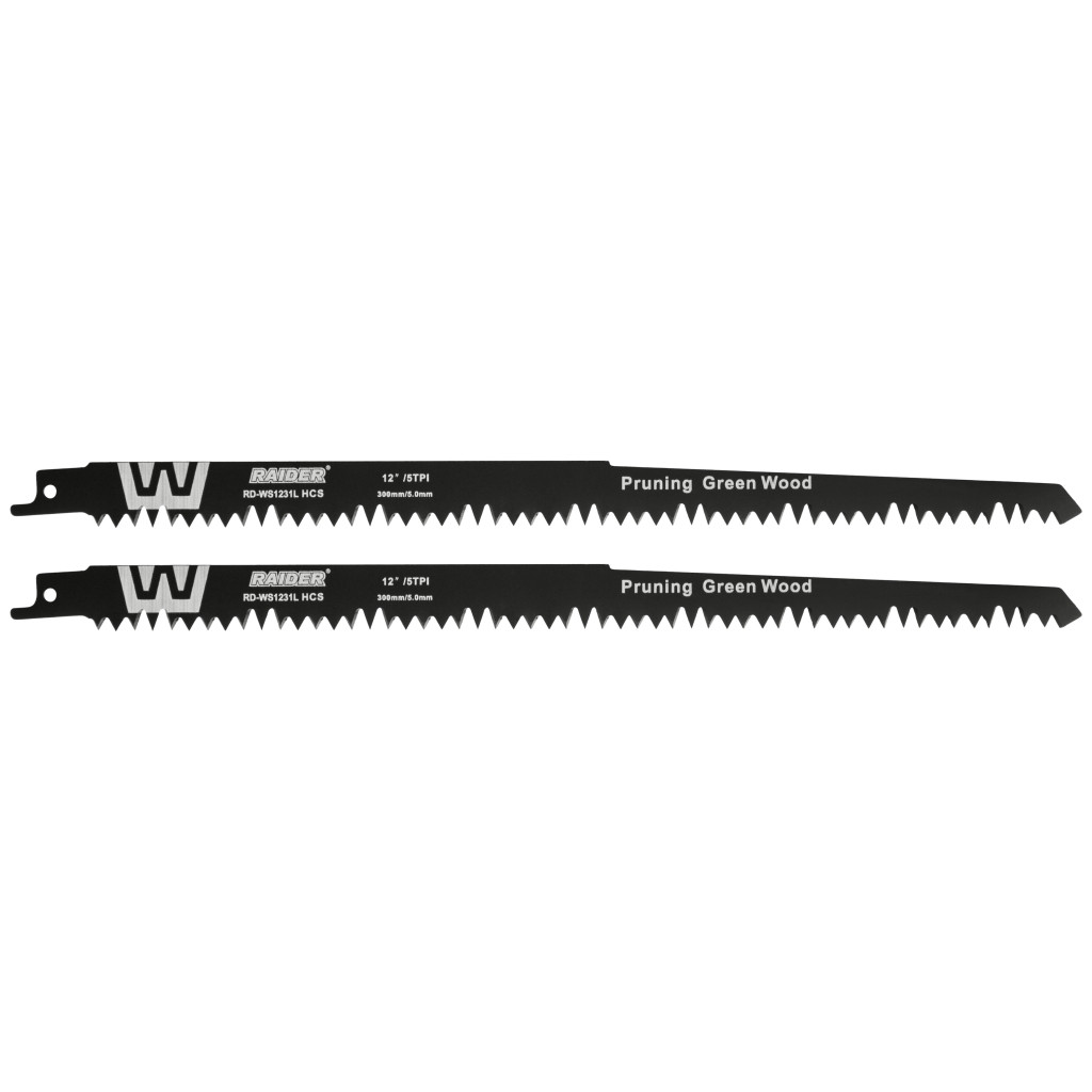 Нож за саблен трион за дърво 300mm 5mm 5TPI 2бр. RAIDER RD-WS1231L – Raider Power Tools – снимка 1