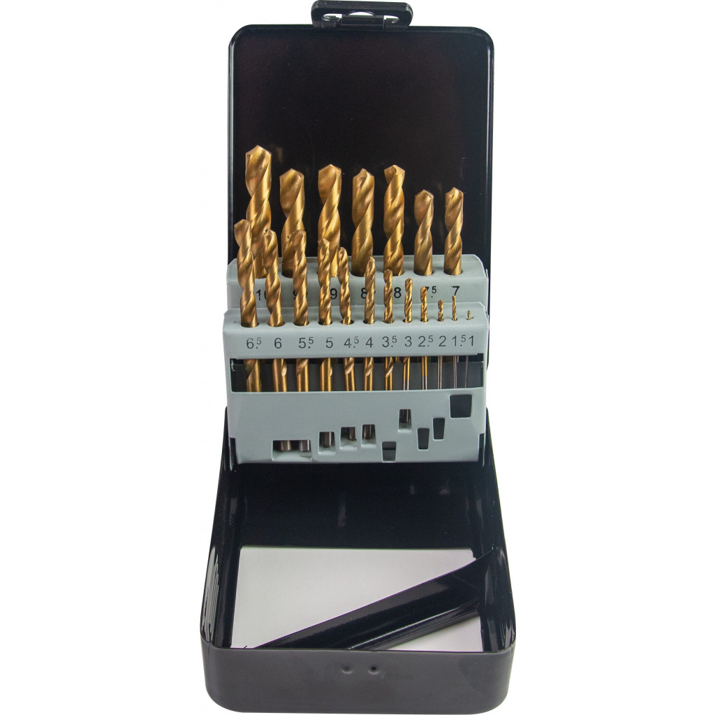 Свредла за метал 19бр ø1.0-10mm HSS + TIN к-т GADGET – Gadget – снимка 1
