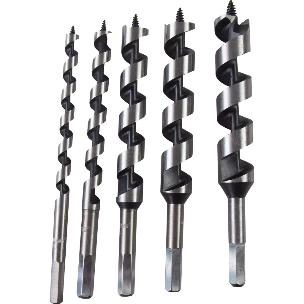 Свредла за дърво Auger 5бр. Ø10, 13, 19, 22, 25mm к-т – Raider Power Tools – снимка 1