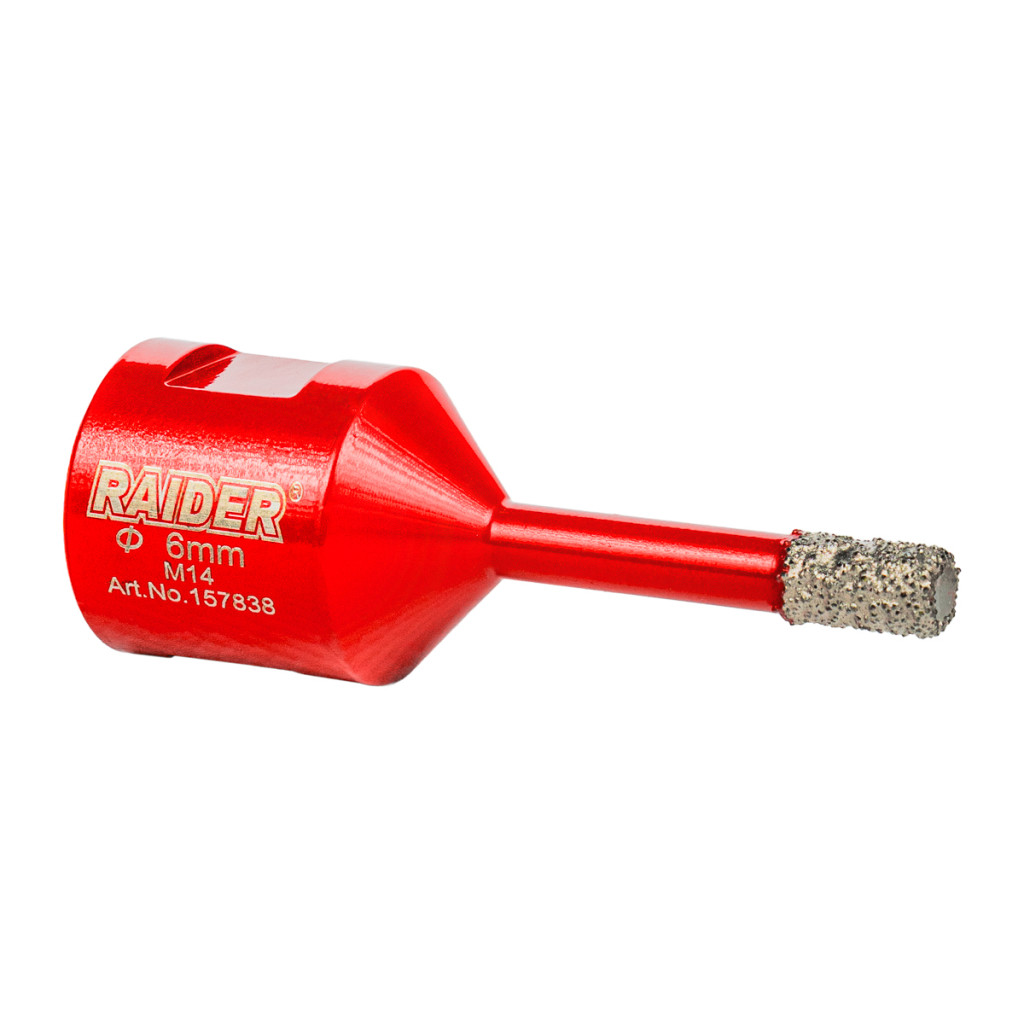Боркорона Diamond Dry M14 ø6mm – Raider Power Tools – снимка 1