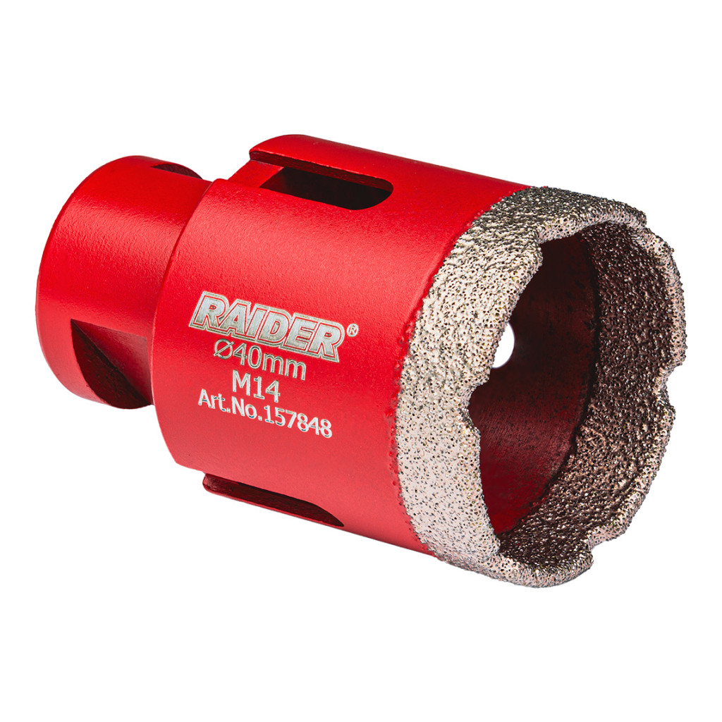Боркорона Diamond Dry M14 ø40mm – Raider Power Tools – снимка 1