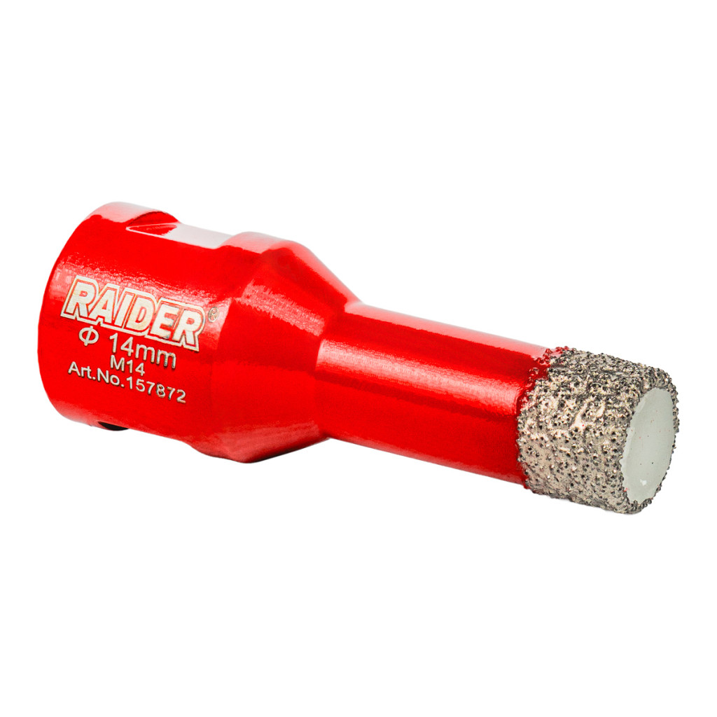 Боркорона Diamond Dry M14 Ø14mm – Raider Power Tools – снимка 1