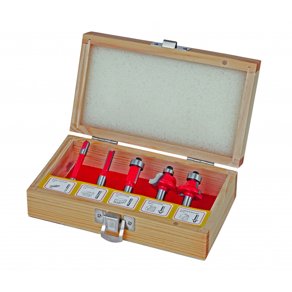 Фрезери за оберфреза ø8mm к-т 5бр Type C – Raider Power Tools – снимка 1
