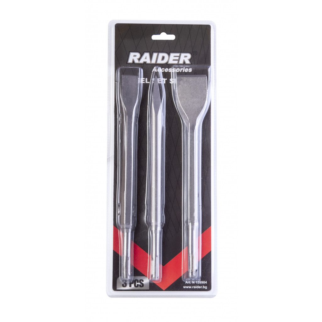 Длета SDS-Plus к-т 3бр – Raider Power Tools – снимка 1