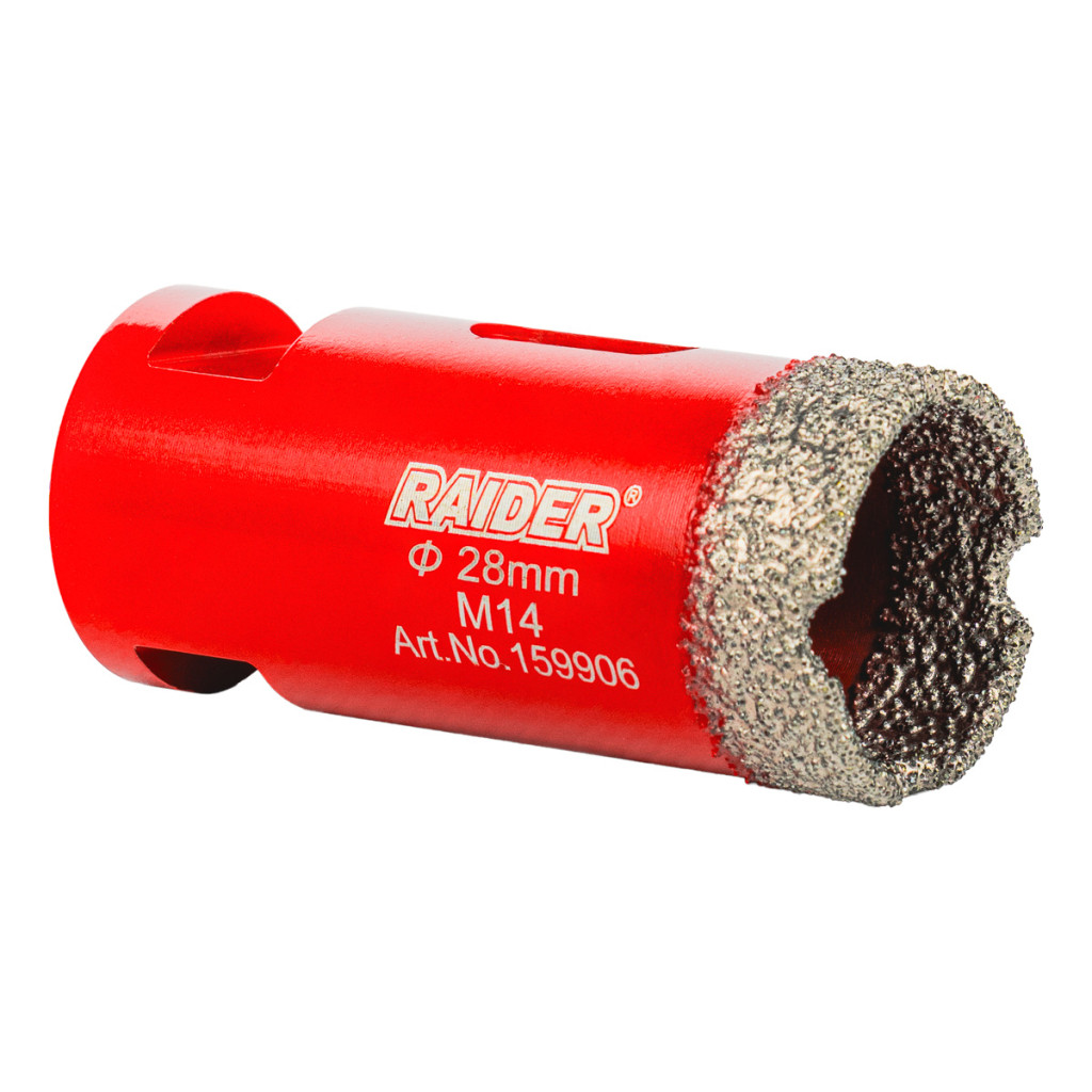 Боркорона Diamond Dry M14 Ø28mm – Raider Power Tools – снимка 1