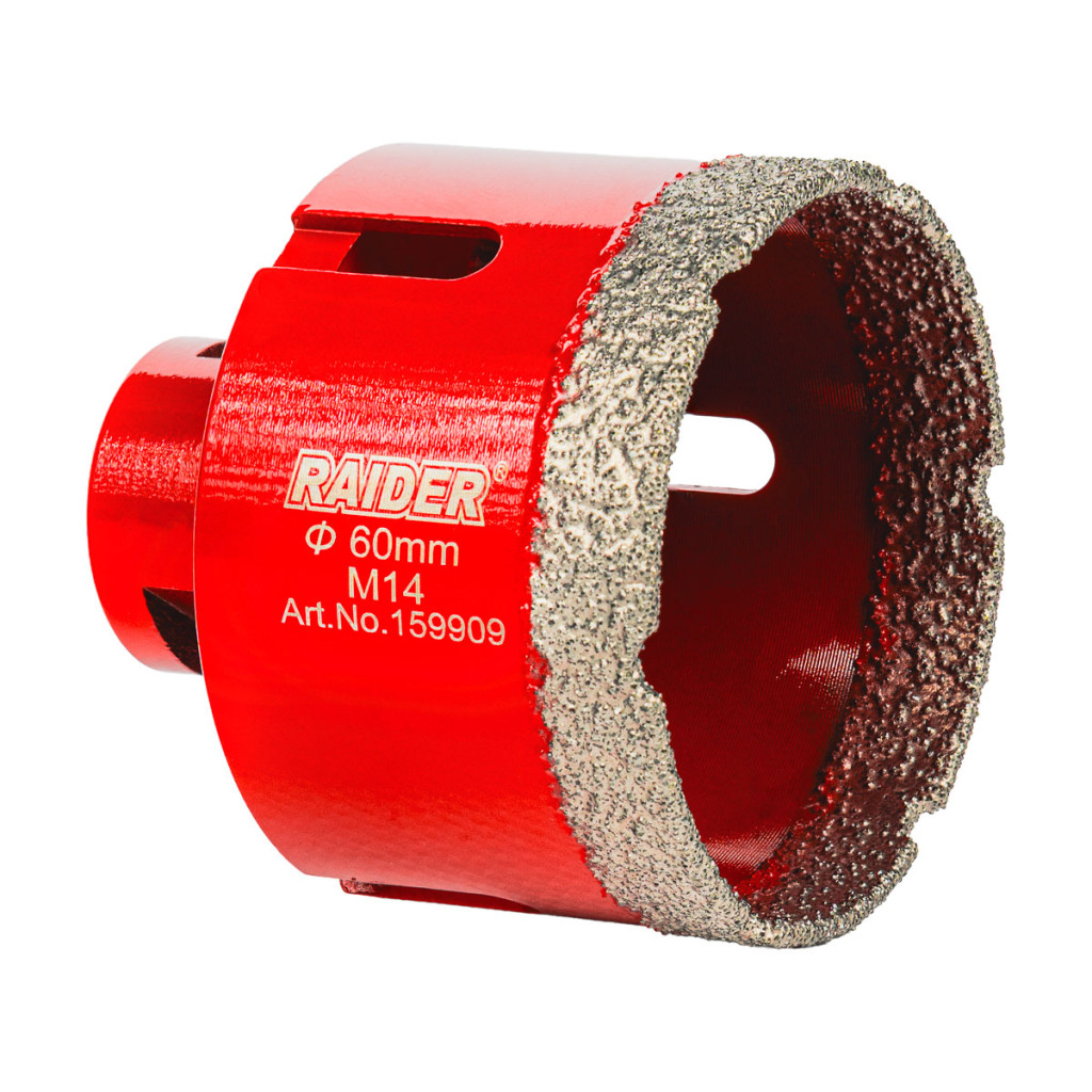 Боркорона Diamond Dry M14 Ø60mm – Raider Power Tools – снимка 1