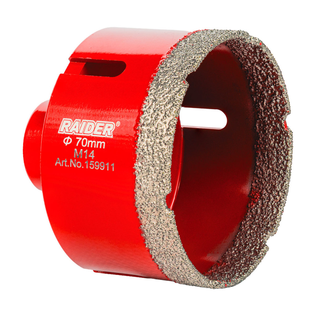Боркорона Diamond Dry M14 Ø70mm – Raider Power Tools – снимка 1