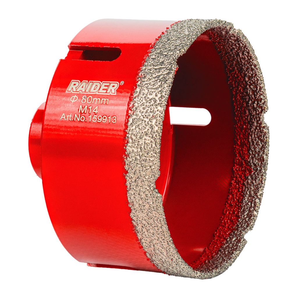 Боркорона Diamond Dry M14 Ø80mm – Raider Power Tools – снимка 1