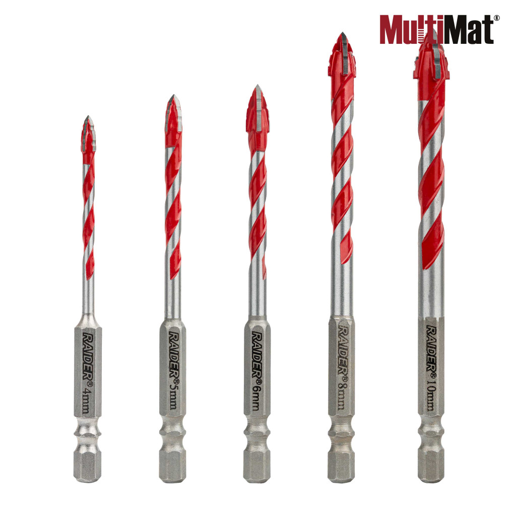 Свредла MultiMat 4Cut 5бр. Ø4 5 6 8 и 10mm к-т – Raider Power Tools – снимка 1