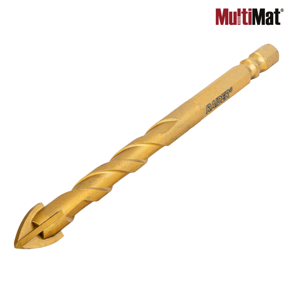 Свредло MultiMat 4Cut TIN Hex 1/4" Ø12x118 mm – Raider Power Tools – снимка 1