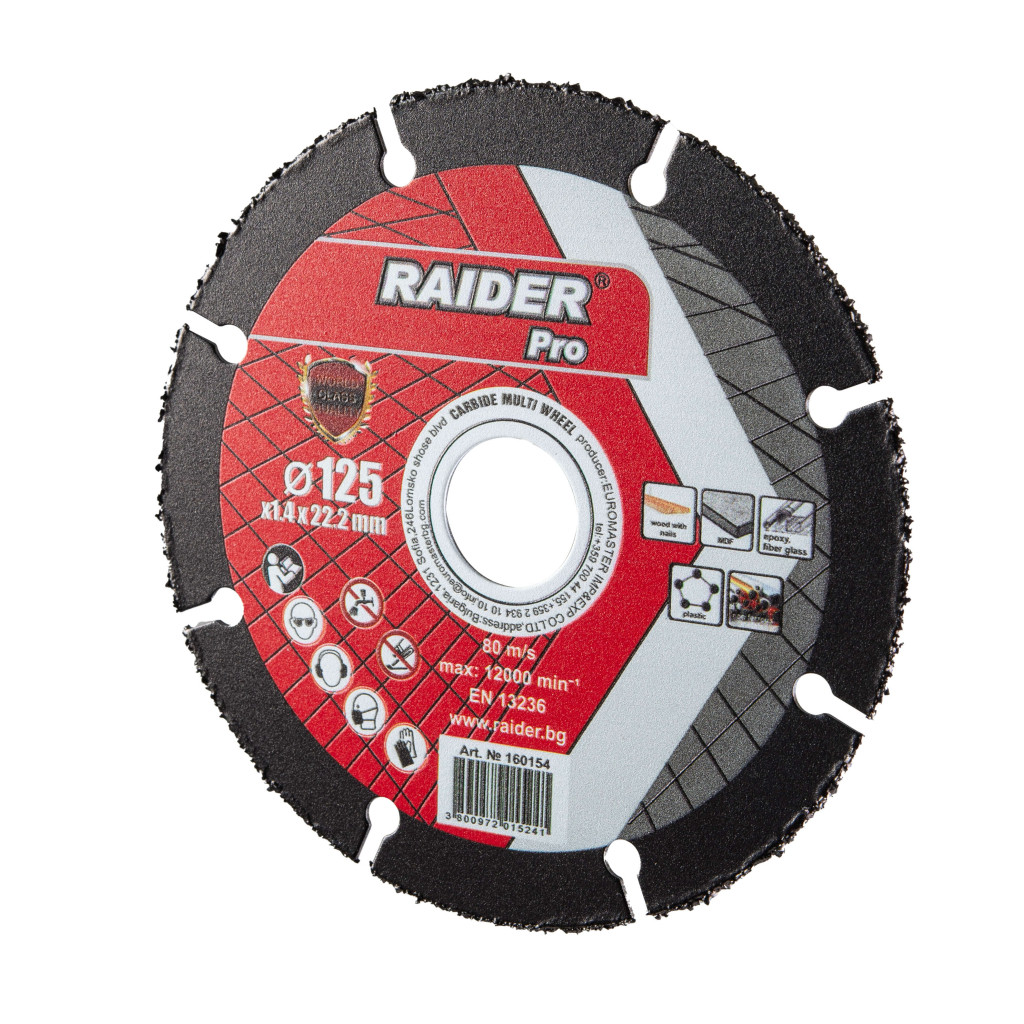 Диск за ъглошлайф Carbide Multi Wheel 125x22.2mm – Raider Pro – снимка 1