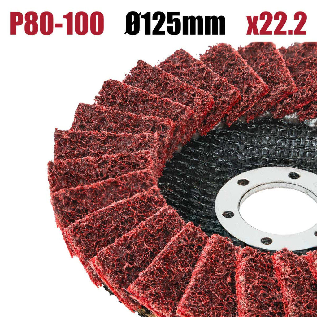 Диск ламелен BBL 125mm червен 80-100 – Raider Power Tools – снимка 1