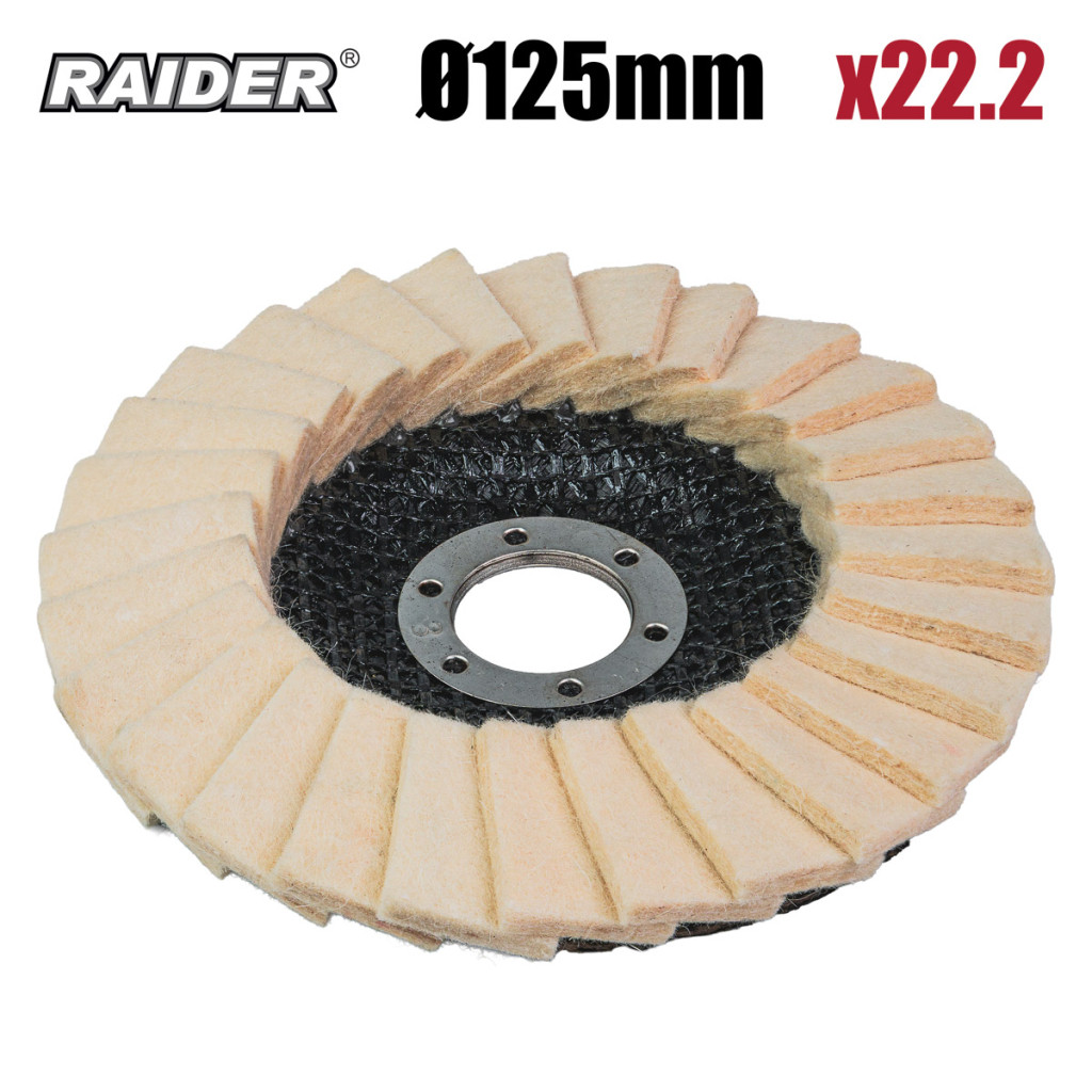 Диск ламелен за полиране 125mm – Raider Power Tools – снимка 1