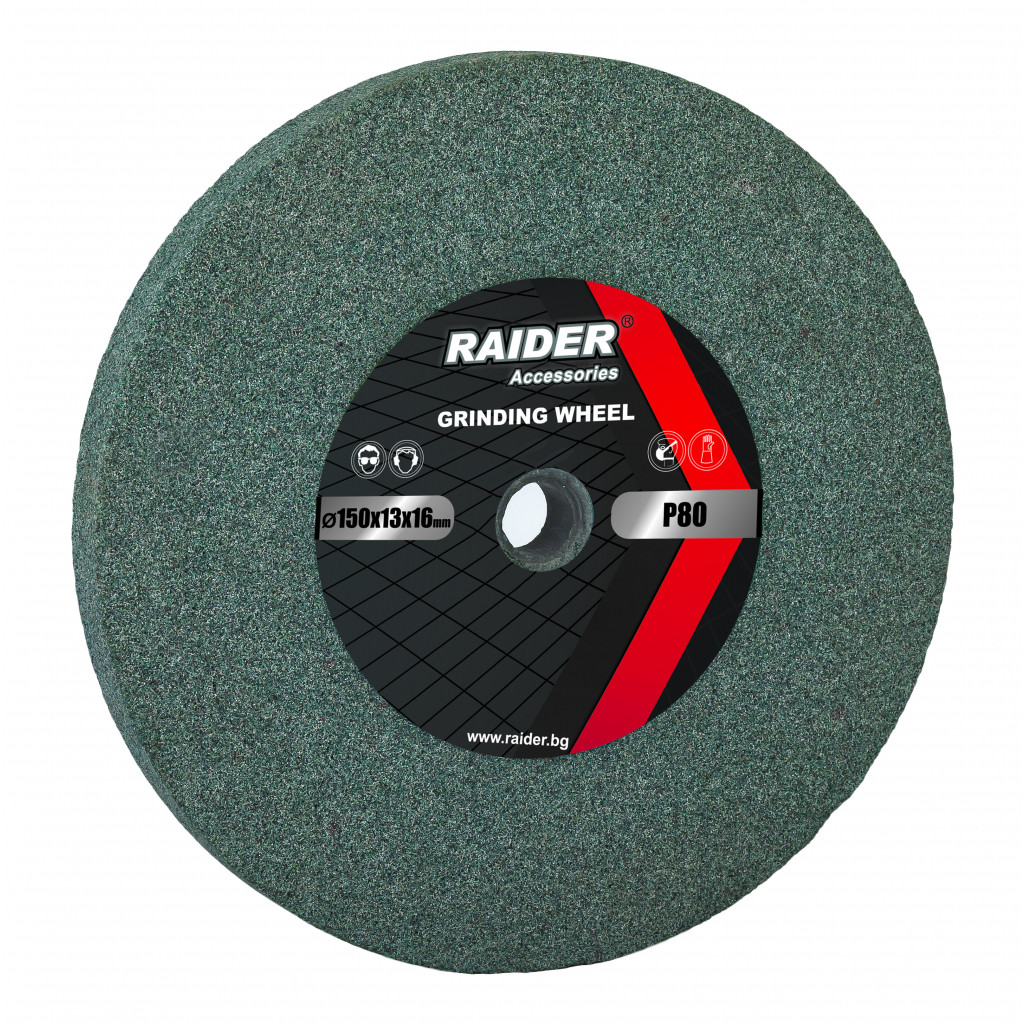 Диск за шмиргел ø200x20xø16mm зелен Р60 – Raider Power Tools – снимка 1