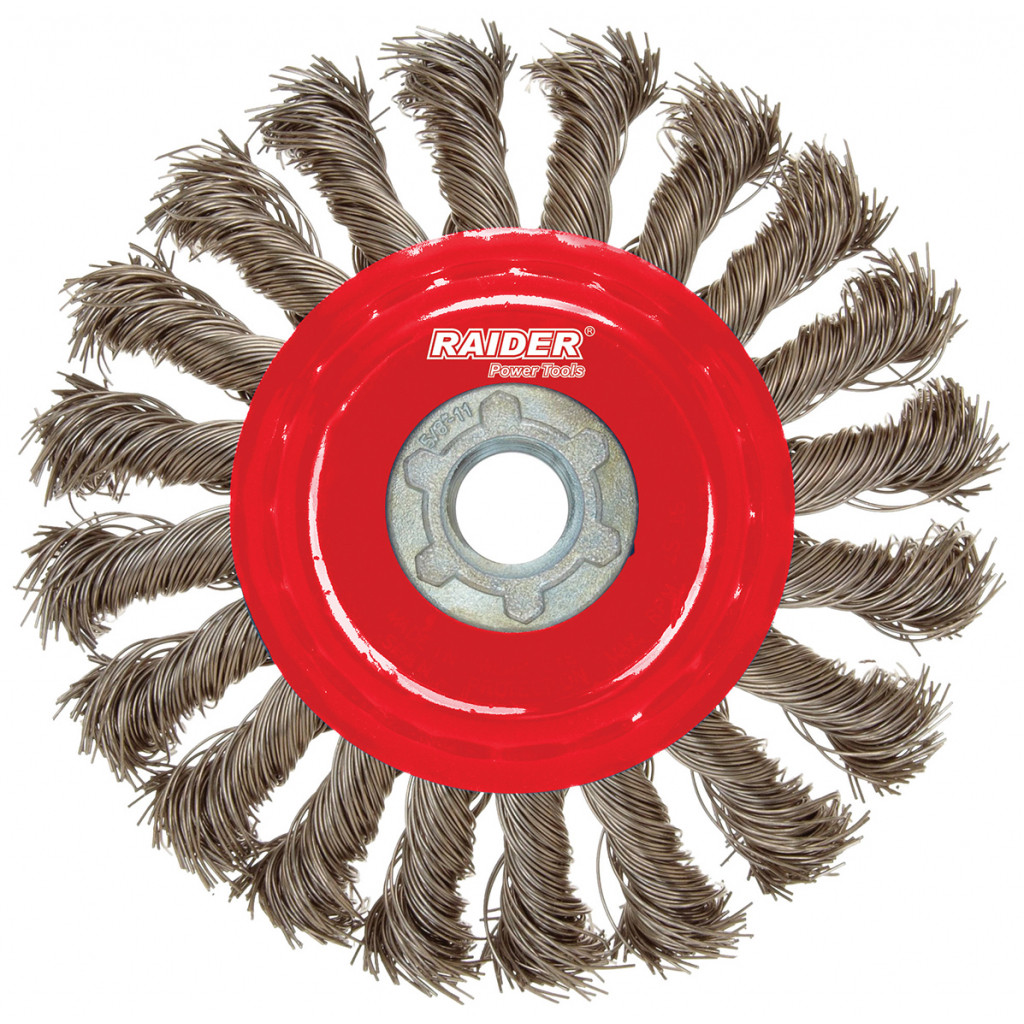 Четка за флекс конусна плетена ø100mm – Raider Power Tools – снимка 1