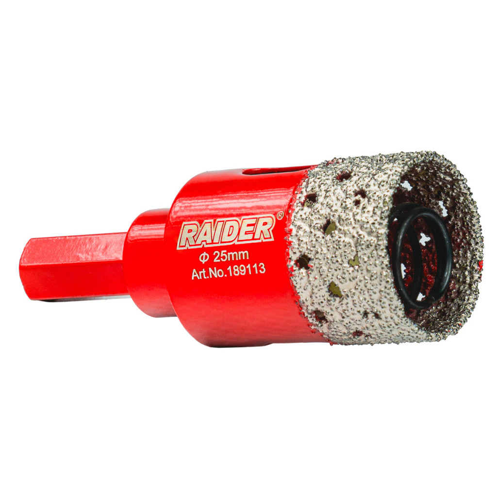 Боркорона Diamond с пружина за бормашина Ø25mm – Raider Power Tools – снимка 1