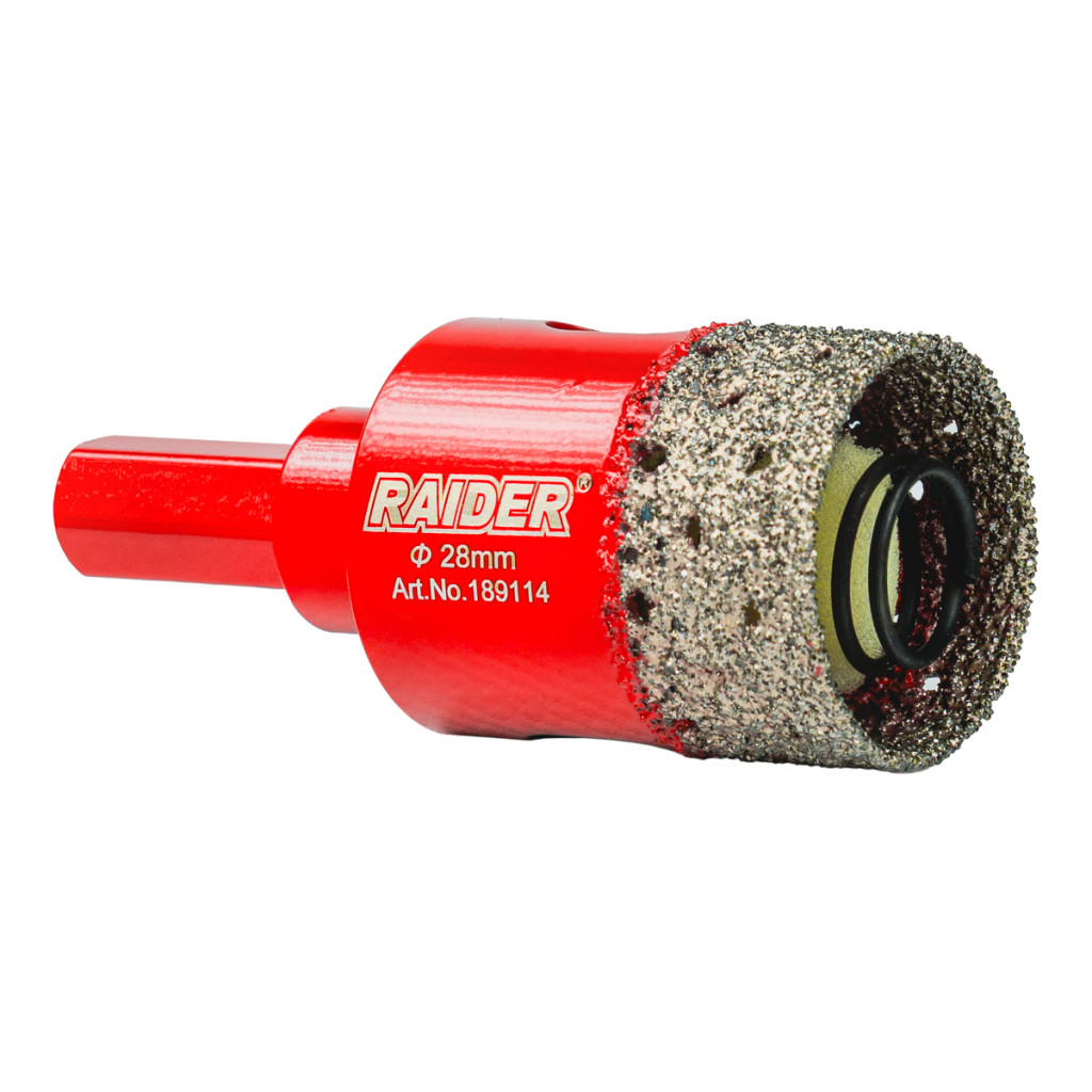 Боркорона Diamond с пружина за бормашина Ø28mm – Raider Power Tools – снимка 1