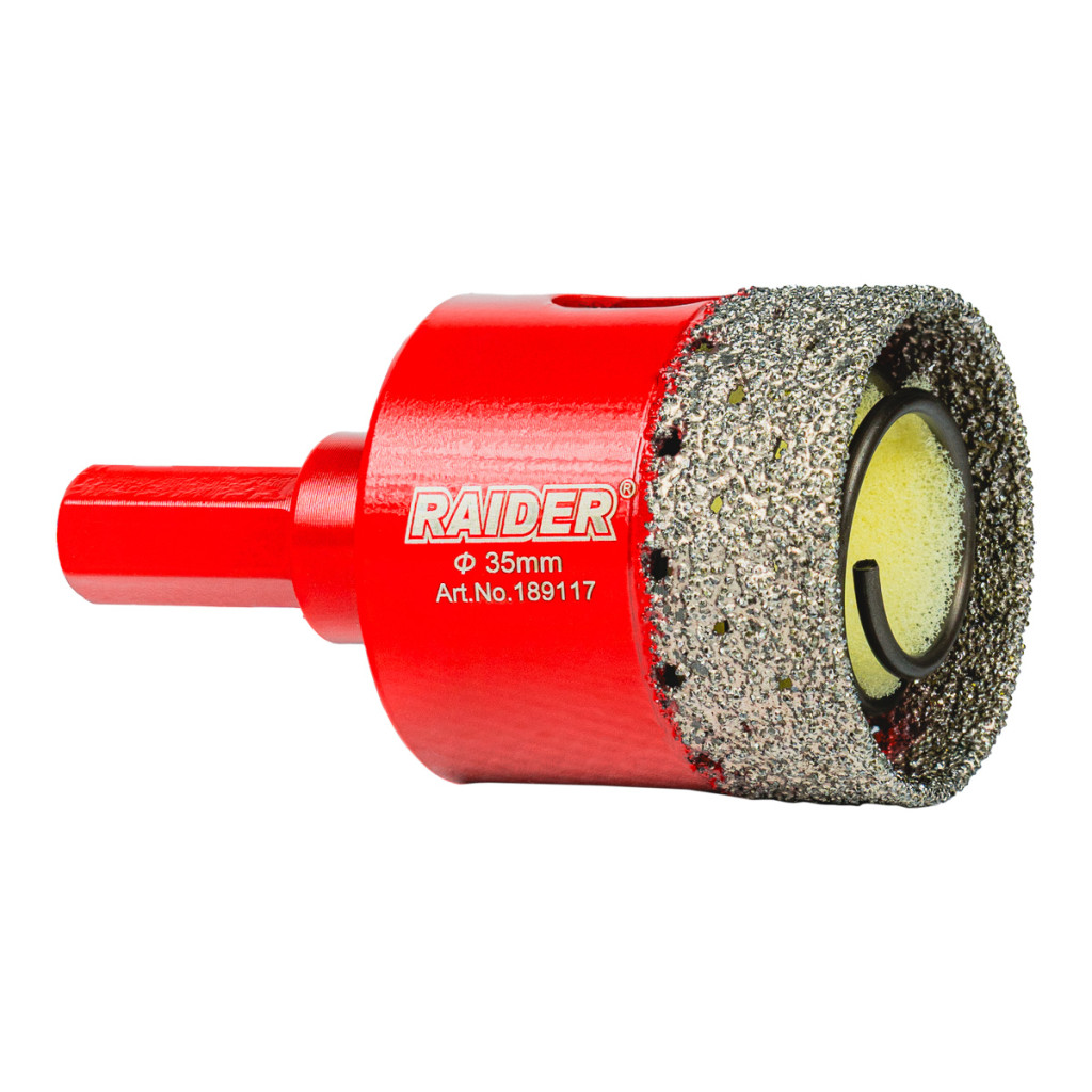 Боркорона Diamond с пружина за бормашина Ø35mm – Raider Power Tools – снимка 1