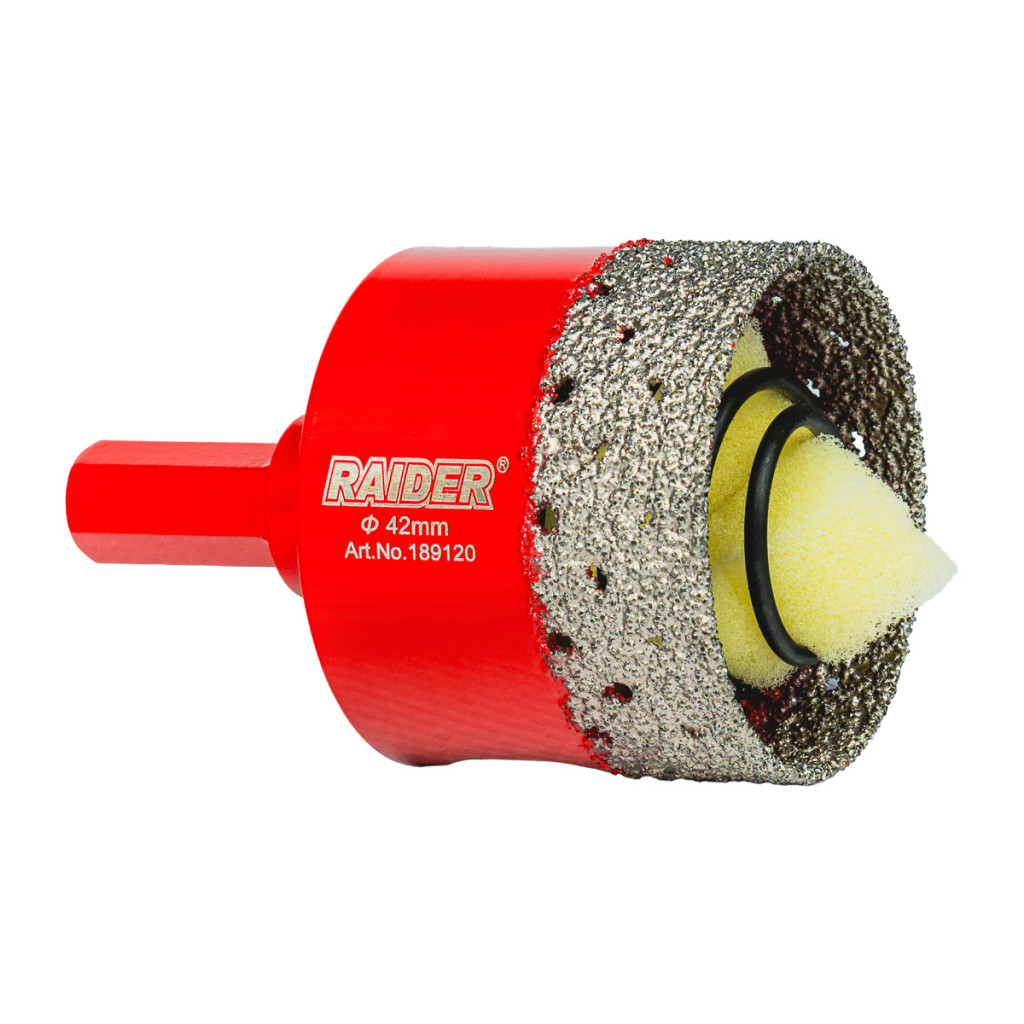 Боркорона Diamond с пружина за бормашина Ø42mm – Raider Power Tools – снимка 1