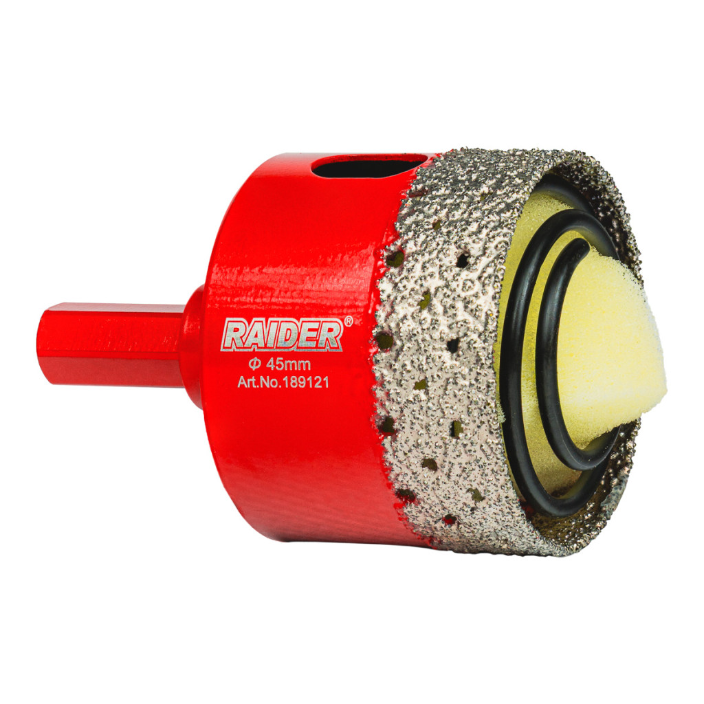 Боркорона Diamond с пружина за бормашина Ø45mm – Raider Power Tools – снимка 1