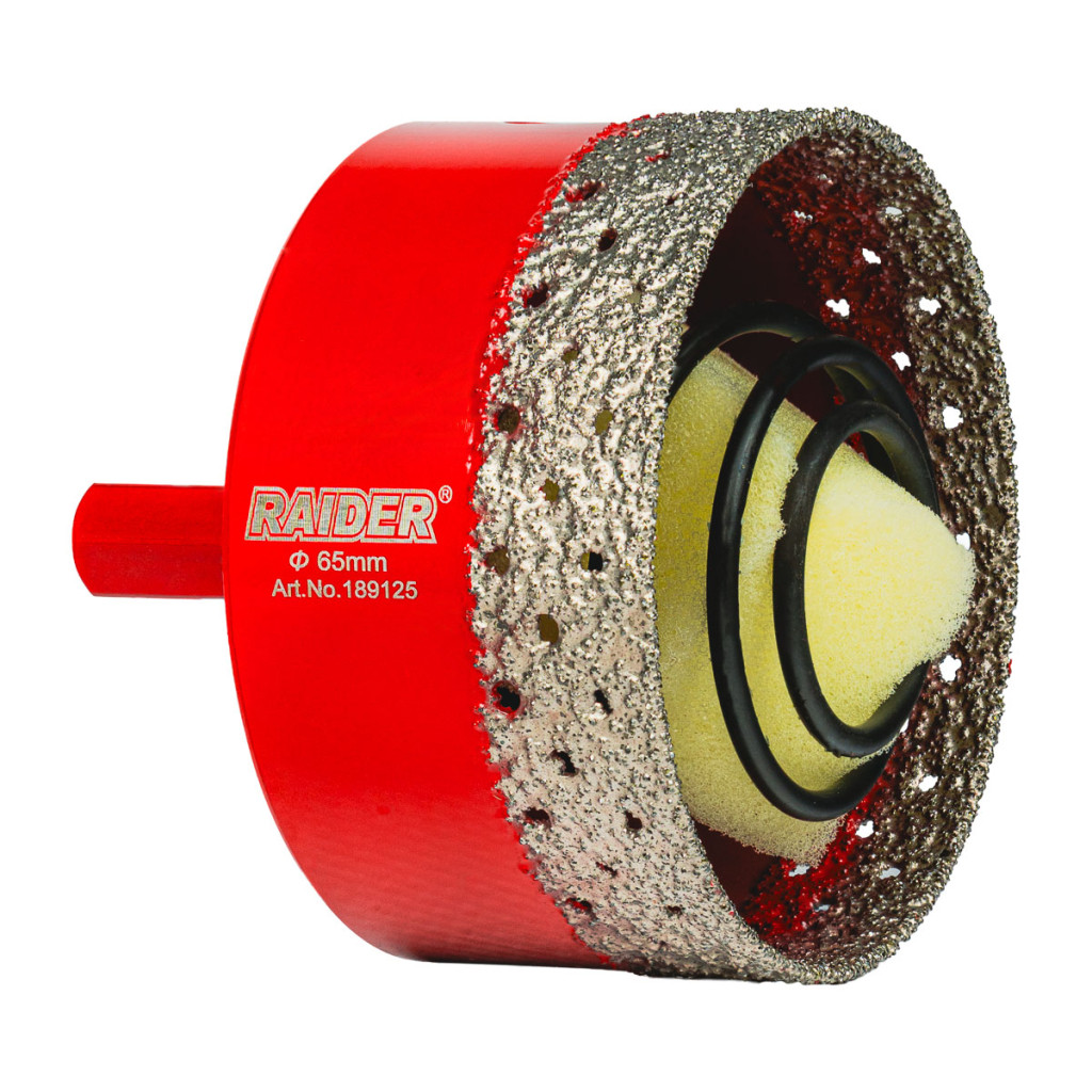 Боркорона Diamond с пружина за бормашина Ø65mm – Raider Power Tools – снимка 1