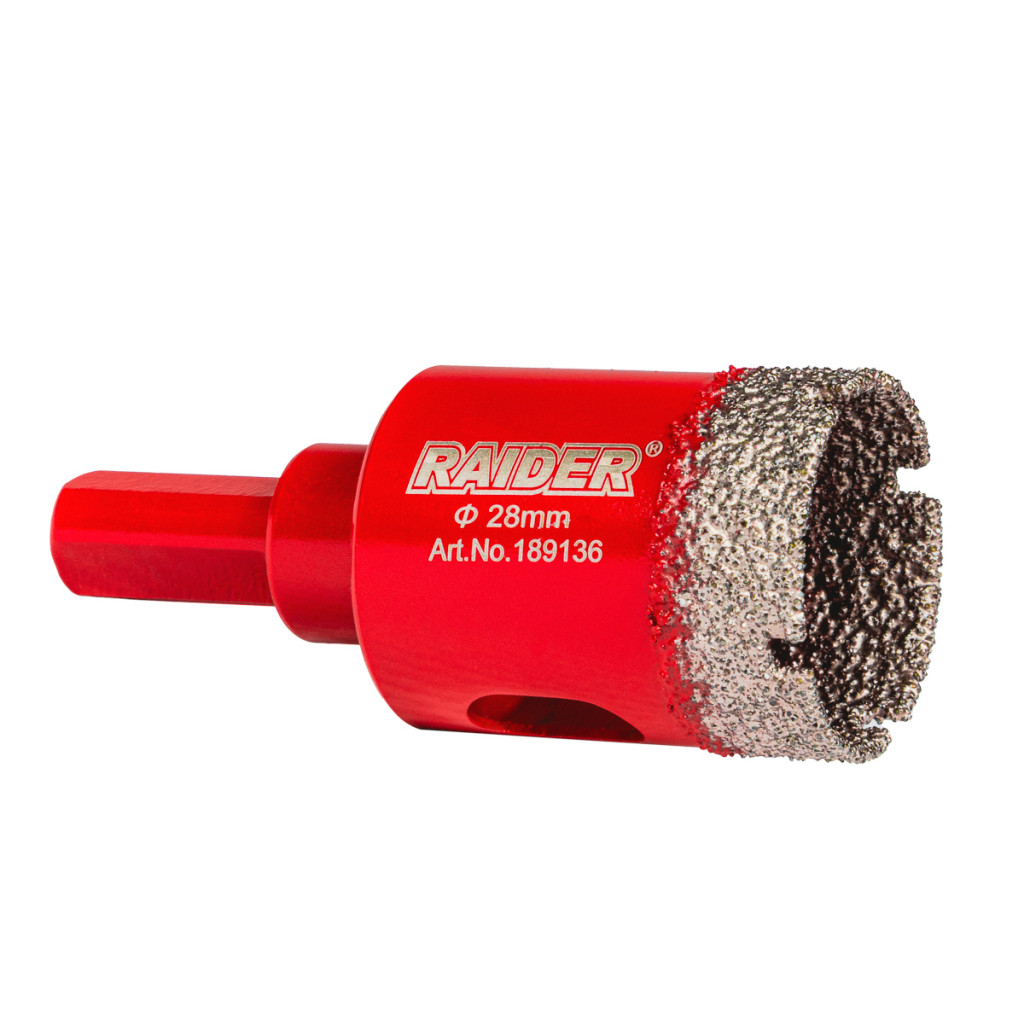 Боркорона Diamond Dry за бормашина Ø28mm – Raider Power Tools – снимка 1