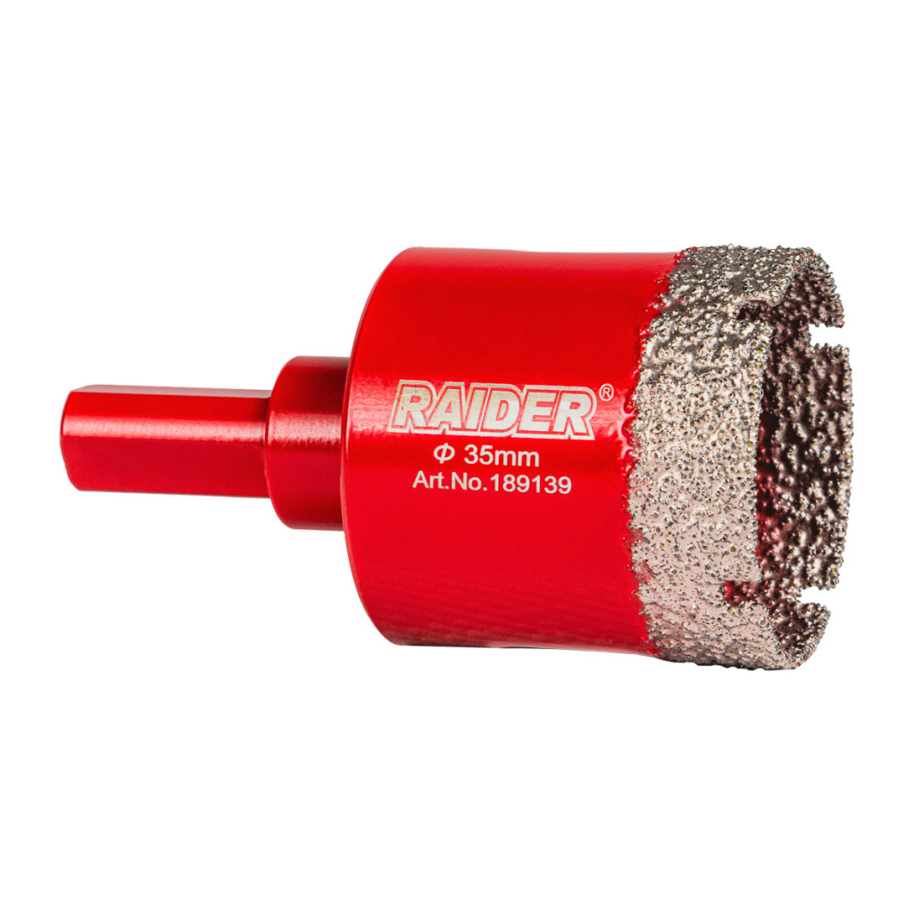 Боркорона Diamond Dry за бормашина Ø35mm – Raider Power Tools – снимка 1
