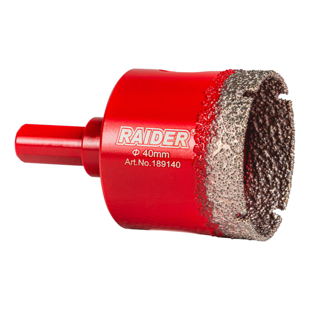 Боркорона Diamond Dry за бормашина Ø40mm – Raider Power Tools – снимка 1