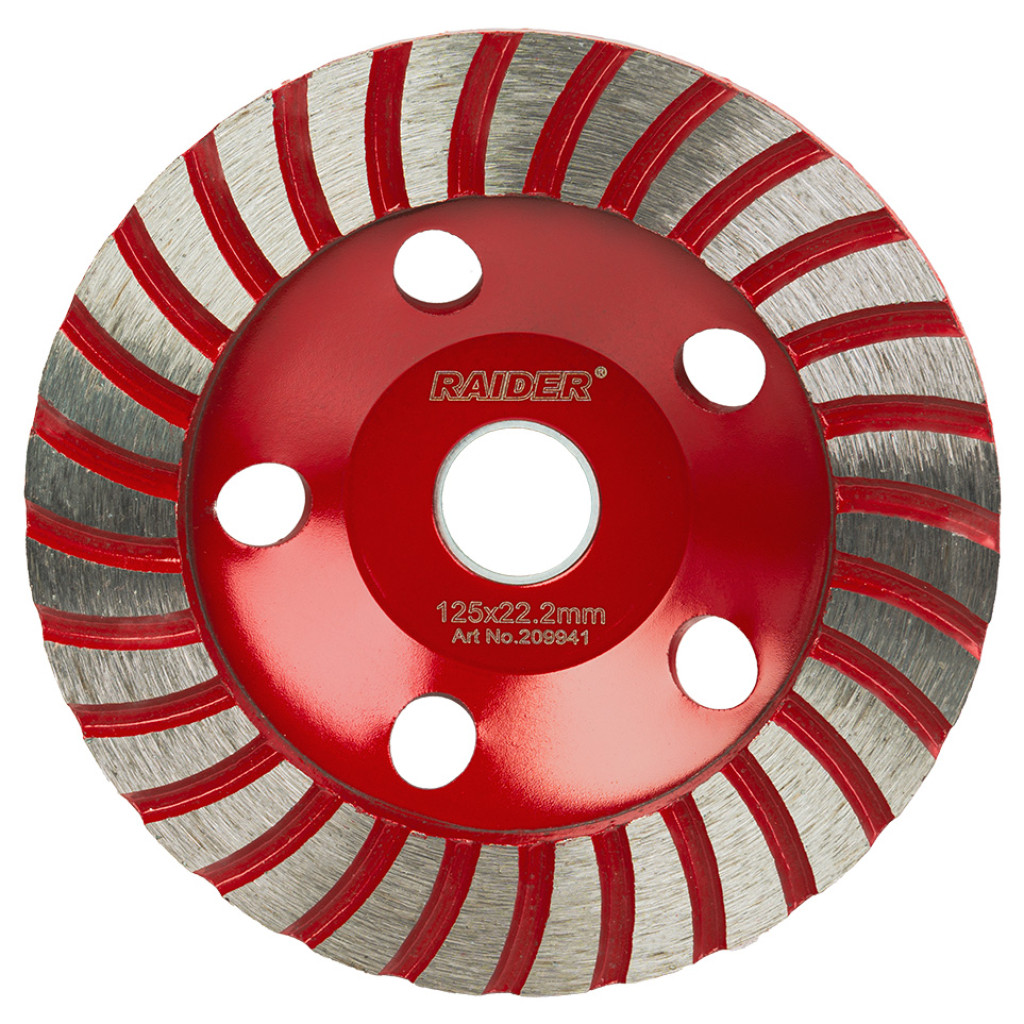 Диск диамантен за шлайфане 125x22.2mm Turbo 20mm – Raider Power Tools – снимка 1