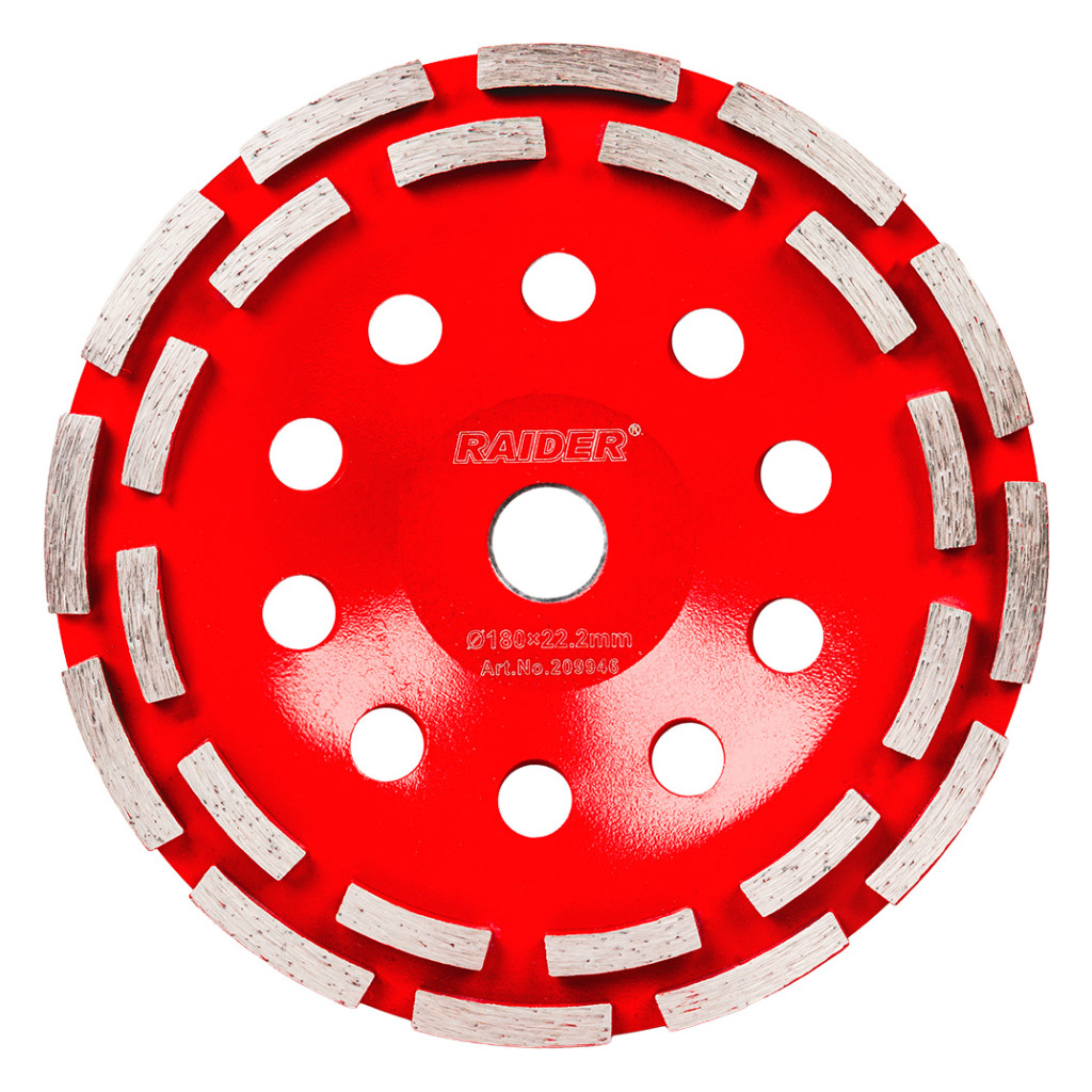 Диск диамантен за шлайфане 180x22.2mm Long Life – Raider Power Tools – снимка 1