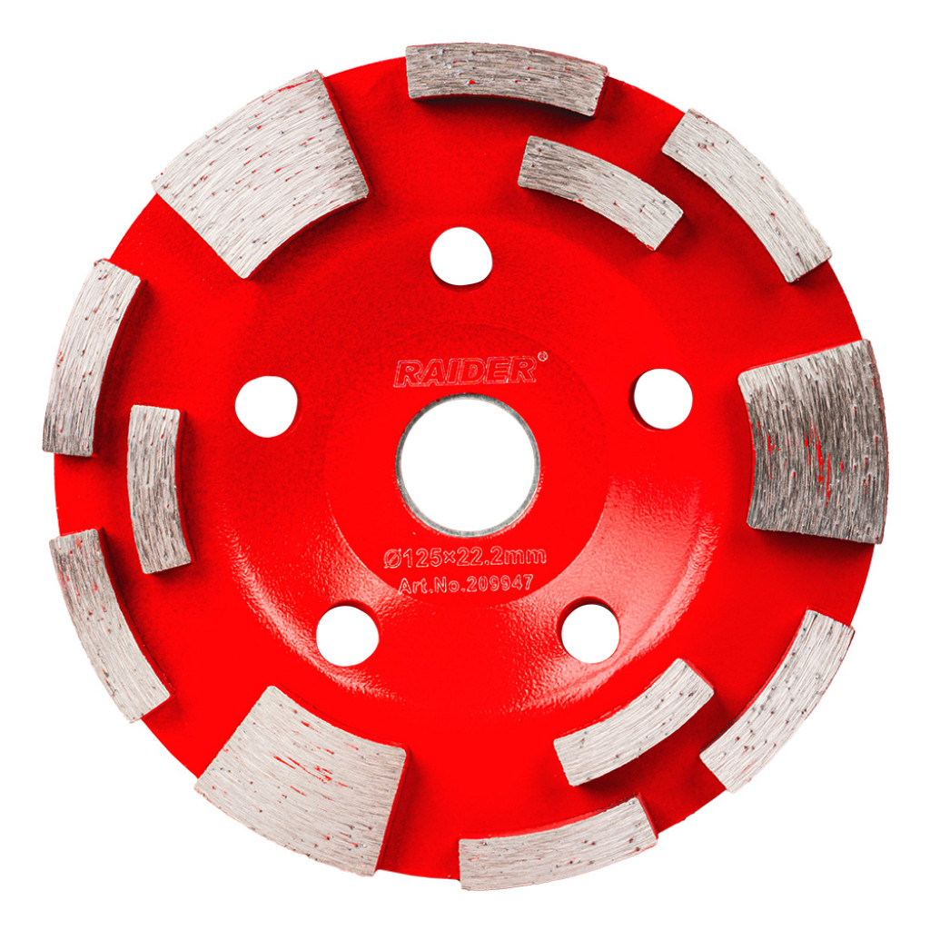 Диск диамантен за шлайфане 125x22.2mm "T12" – Raider Power Tools – снимка 1