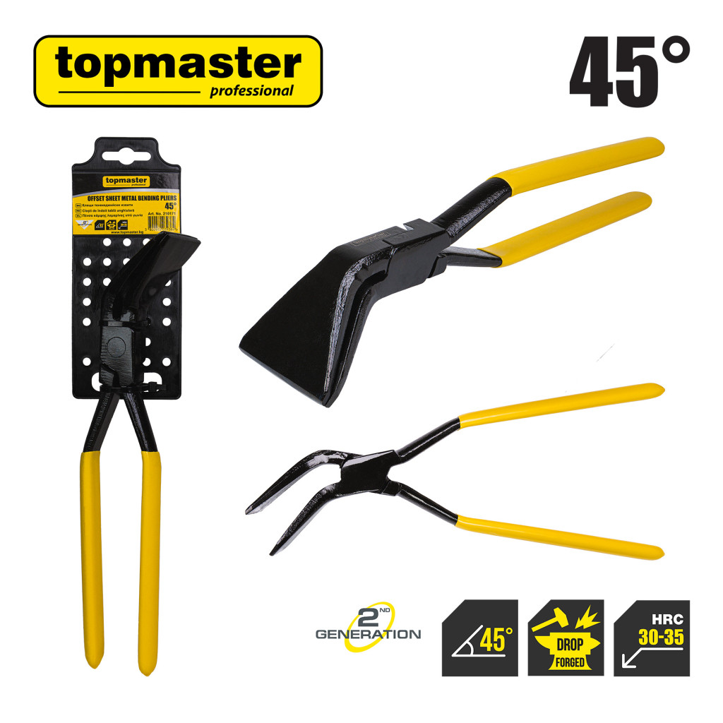 Клещи тенекеджийски извити 45° ТМР – Top Master Pro – снимка 1