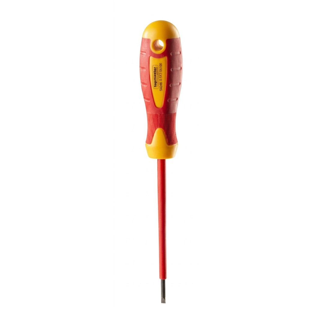 Отвертка изолир. 1000V права 4.0x100mm CR-V Topmaster Professional