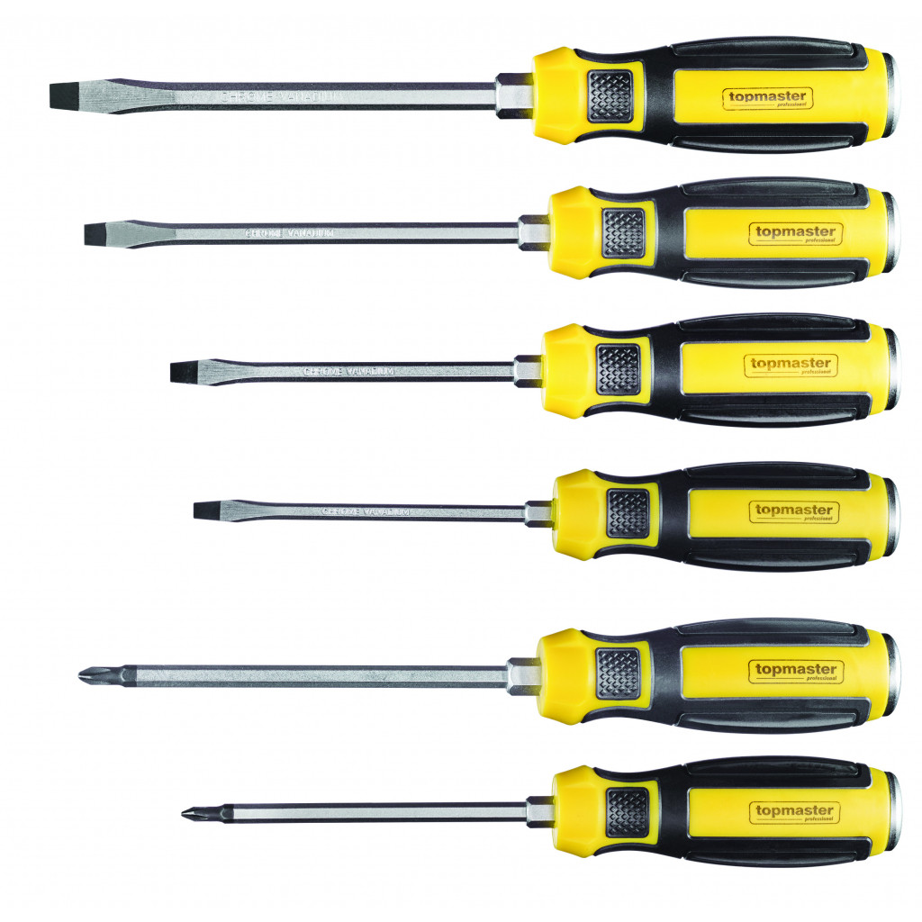 Отвертки к-т 6бр силови с шестгр. CR-V Topmaster Professional – Top Master Pro – снимка 1
