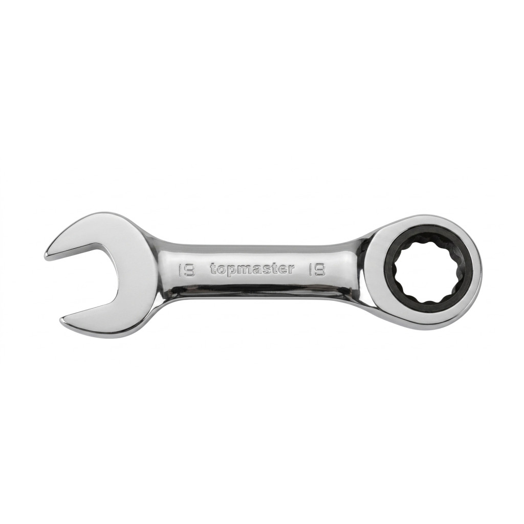 Ключ зв.гаечен с тресчотка 19mm STUBBY CR-V Topmaster Professional – Top Master Pro – снимка 1