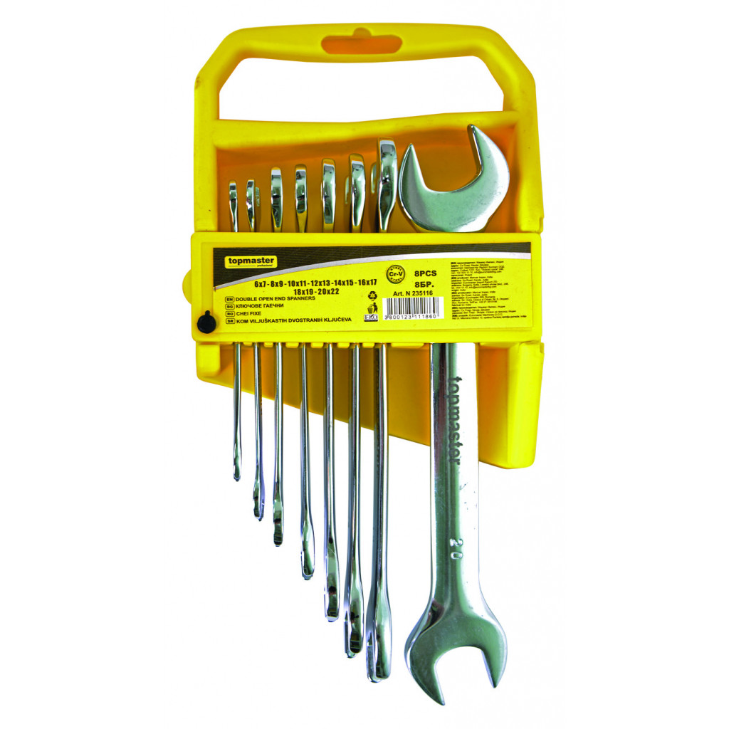 Ключ гаечен к-т 8бр 6-22mm стойка CR-V Topmaster Professional – Top Master Pro – снимка 1