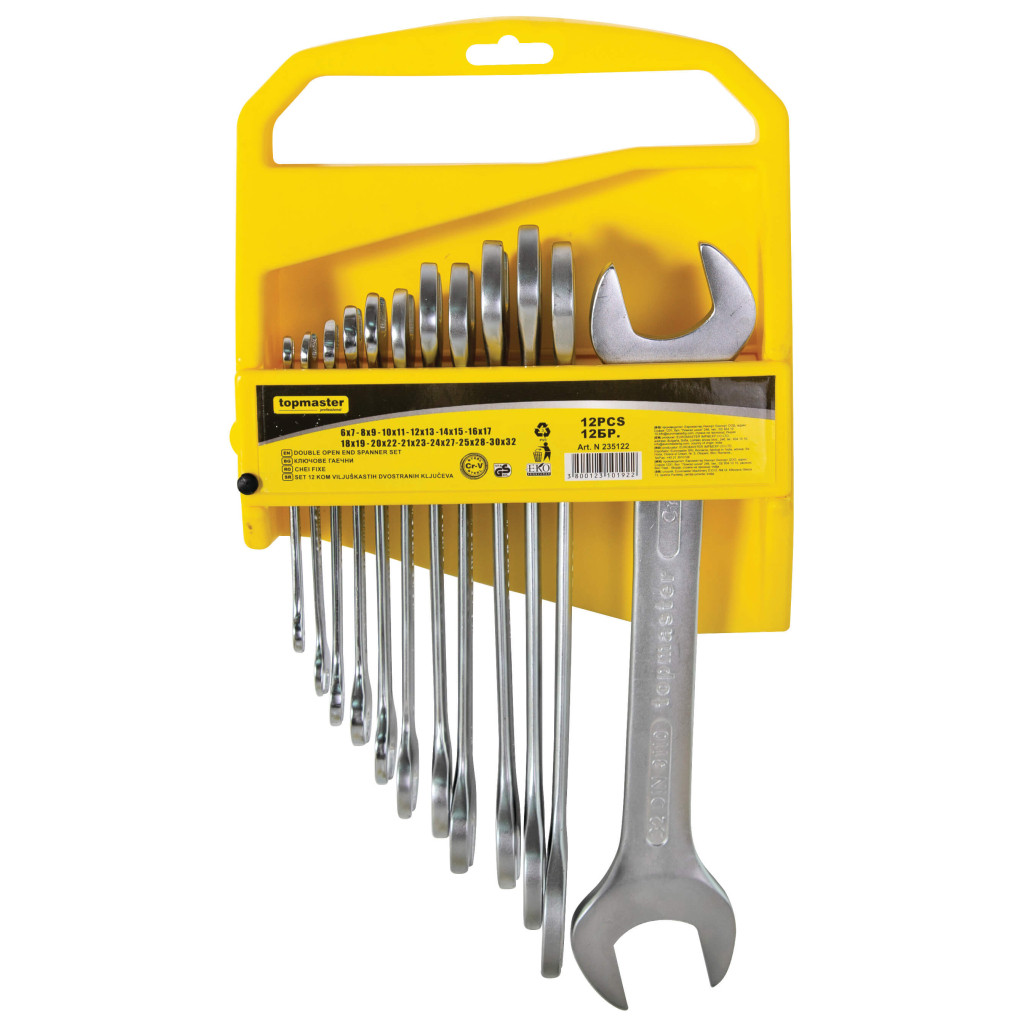 Ключ гаечен к-т 12бр 6-32mm CR-V PRESS Topmaster Professional