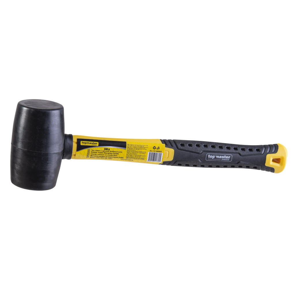 Чук гумен дръжка фибростъкло 340g Topmaster Professional – Top Master Pro – снимка 1