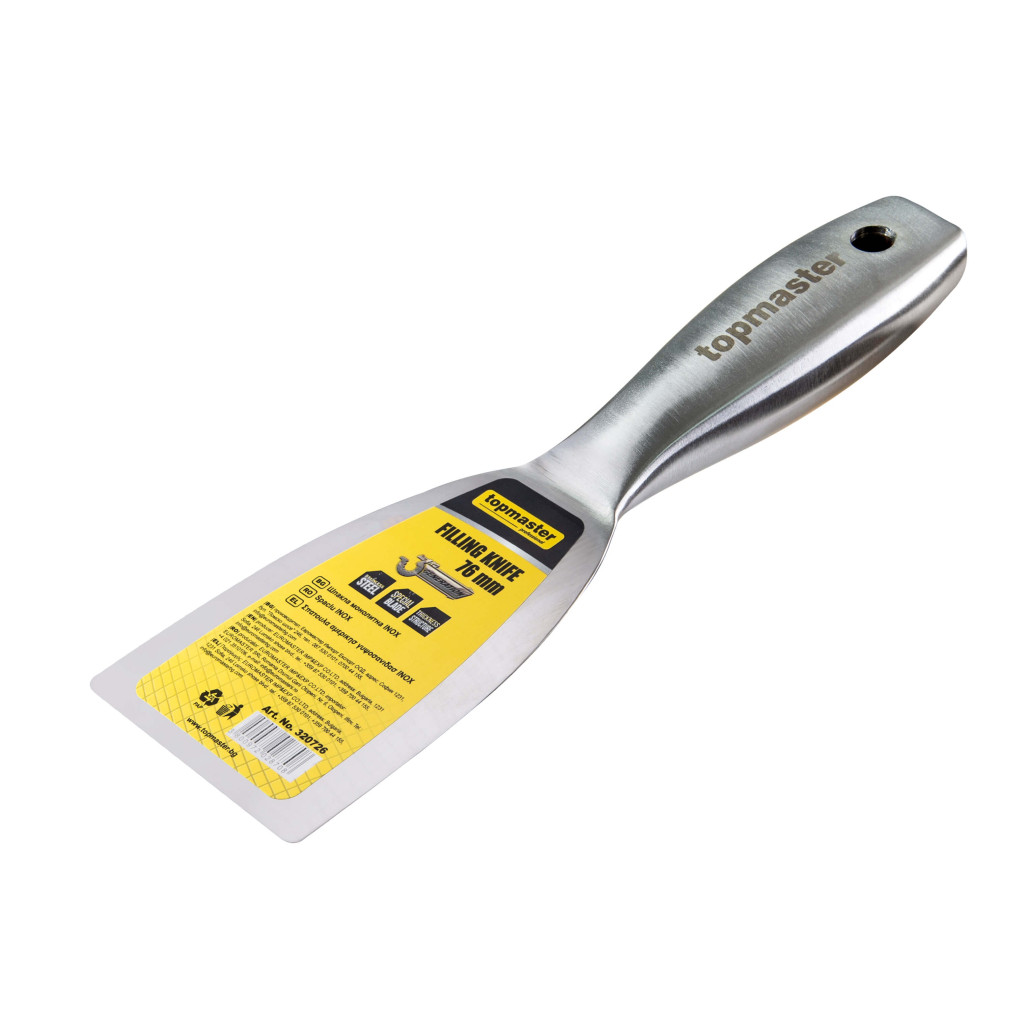 Шпакла монолитна INOX 76мм Topmaster Professional – Top Master Pro – снимка 1