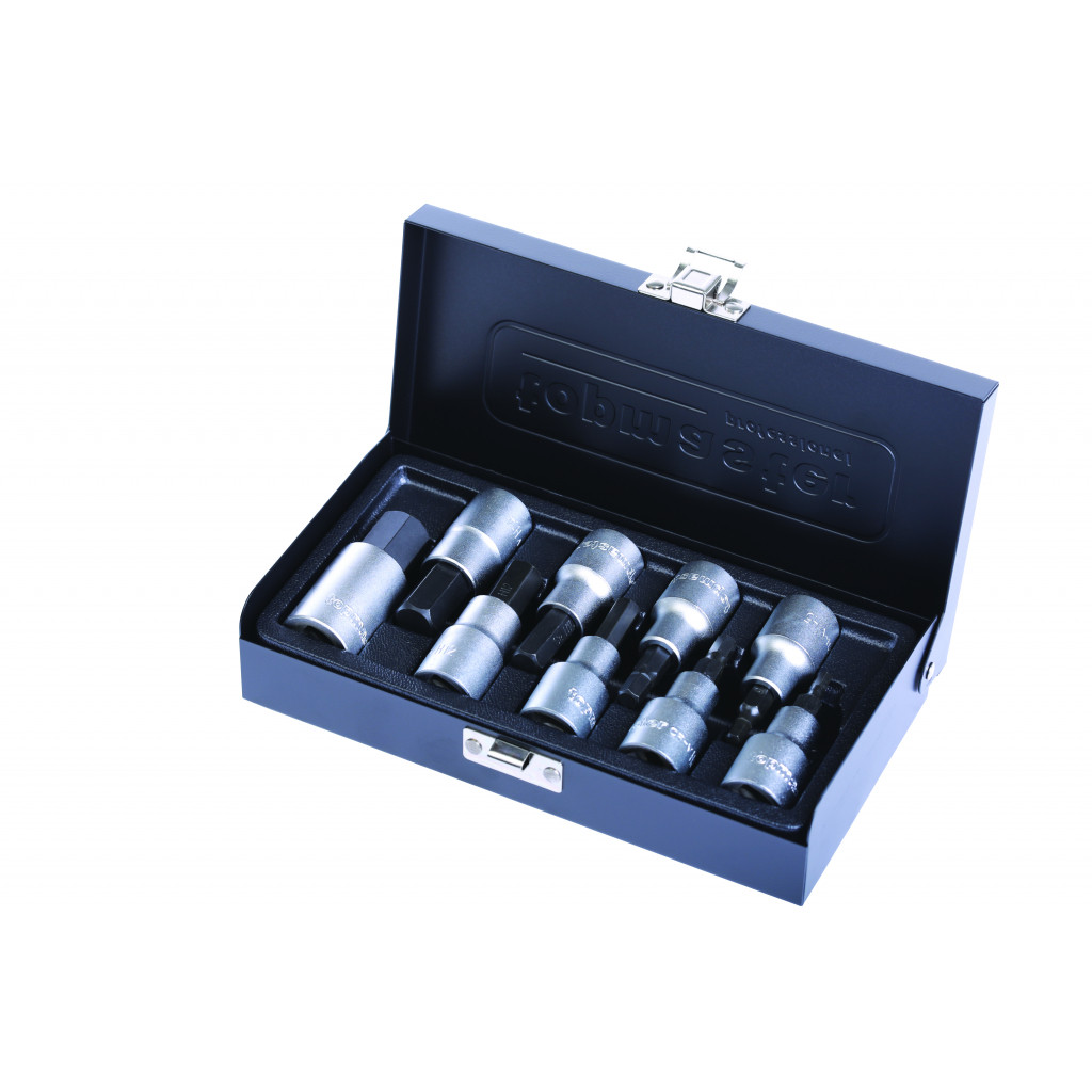Вложки шестостен 1/2" 4-17mm к-т 9бр CR-V Topmaster Professional – Top Master Pro – снимка 1