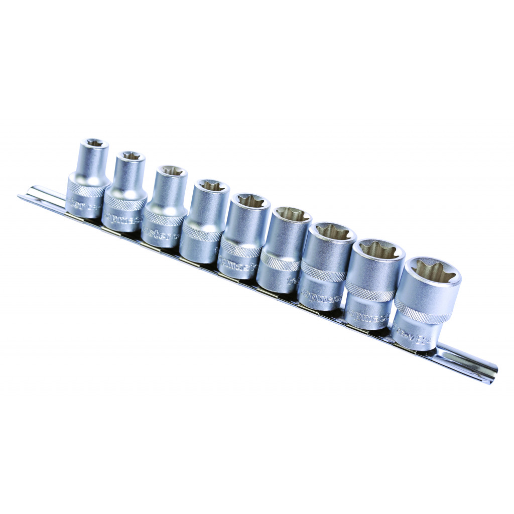 Вложки торкс 1/2" к-т 9бр CR-V Topmaster Professional – Top Master Pro – снимка 1