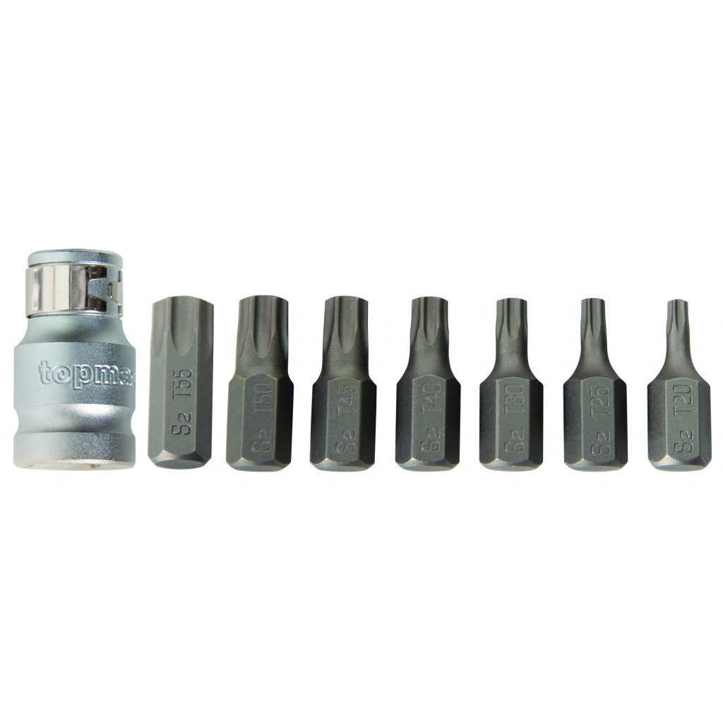 Накрайници торкс Т20-Т55 к-т 8бр S2 Topmaster Professional