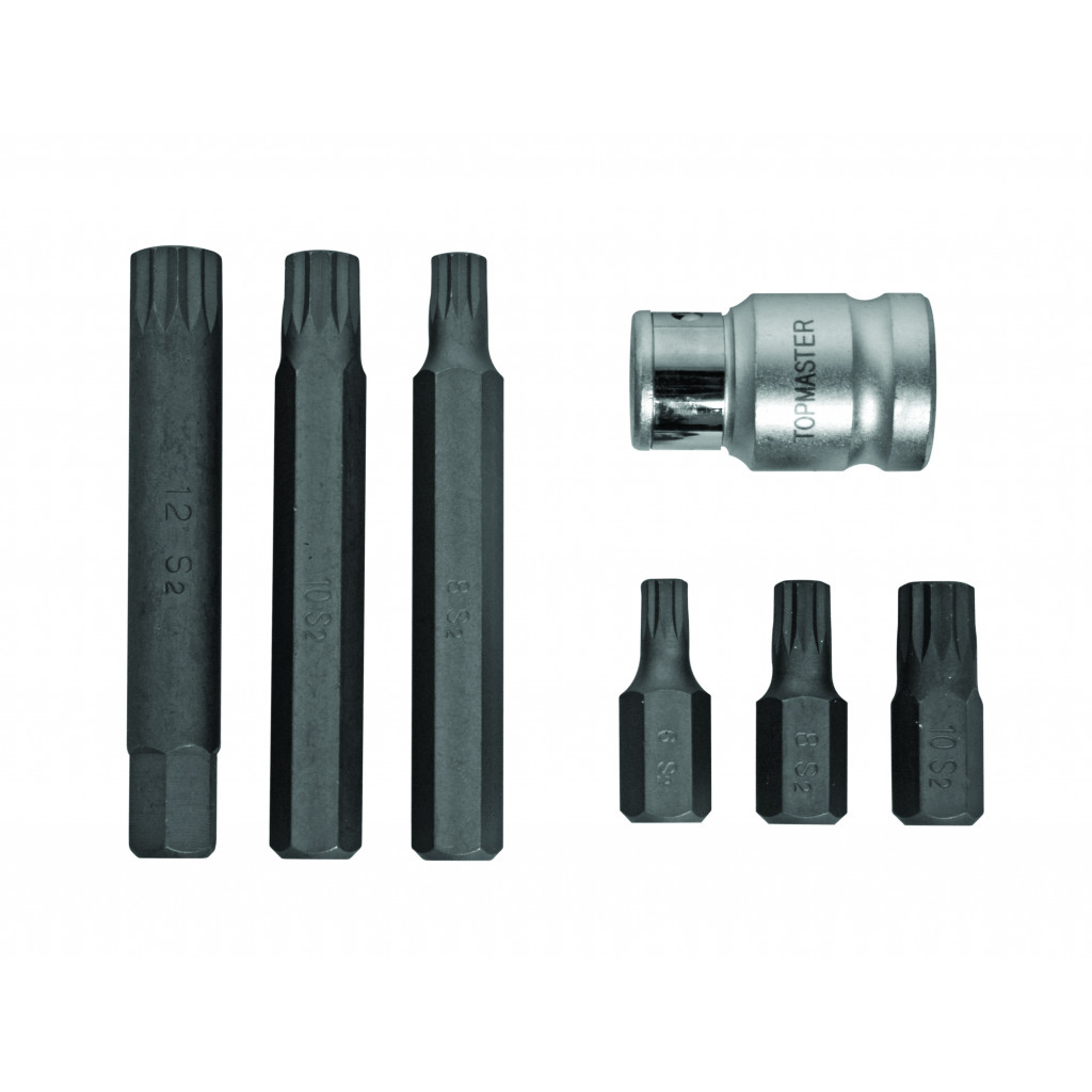 Накрайници XZN М6-М12 к-т 6бр S2 +адаптор Topmaster Professional