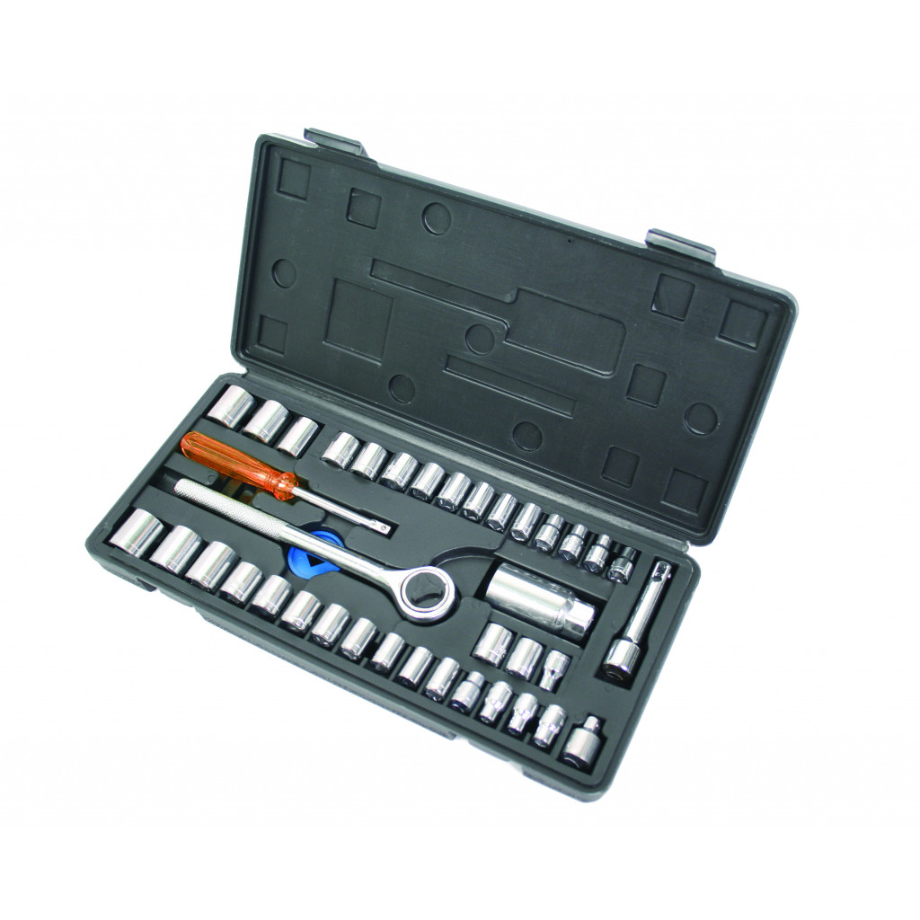 К-кт инструменти 40 части 1/4" & 3/8" 4-13mm Basic Skillco – Basic – снимка 1
