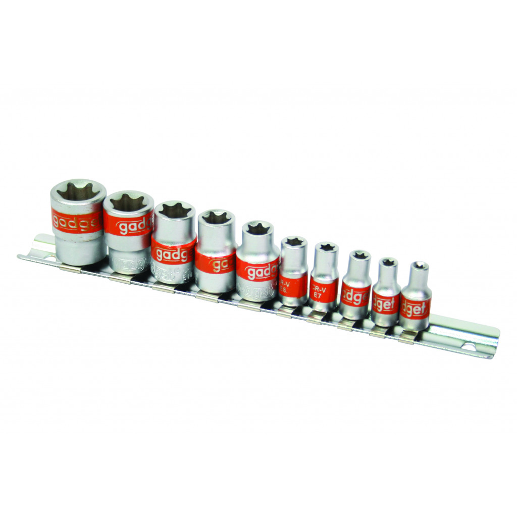 Вложки торкс 1/4" & 3/8" к-т 10бр CR-V GADGET – Gadget – снимка 1