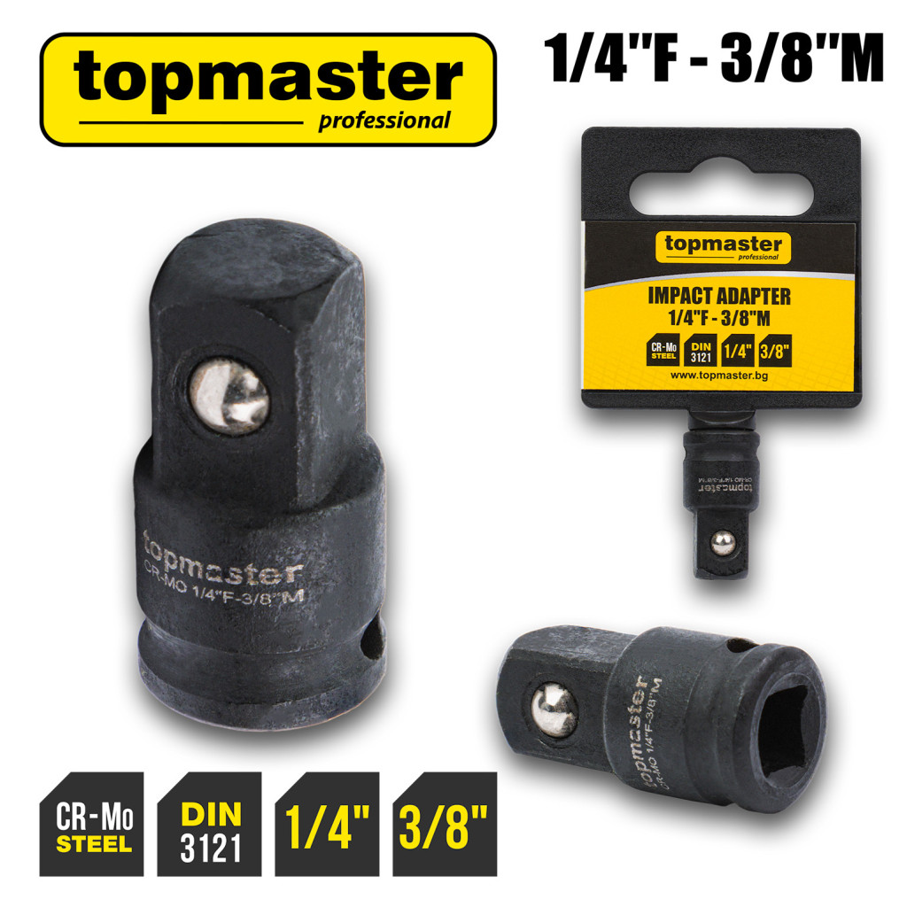 Адаптер ударен 1/4F-3/8M TMP – Top Master Pro – снимка 1